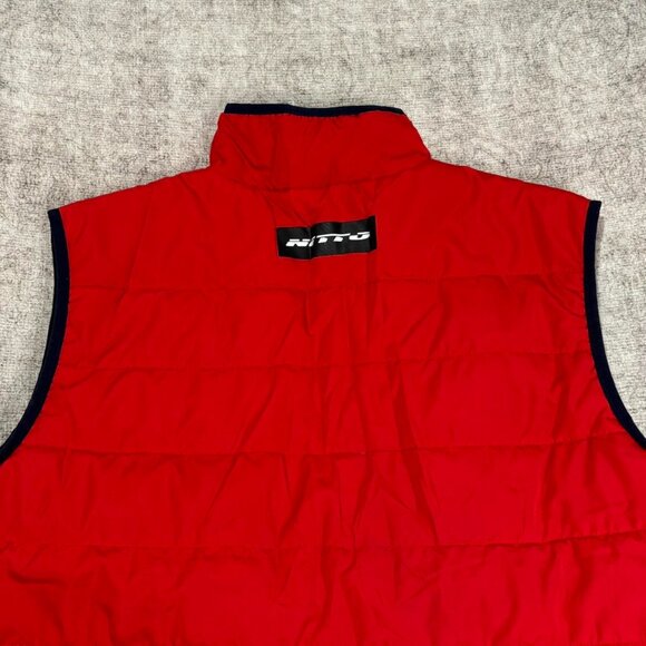 MLB Angels Red Navy Varsity Style Puffer Vest XL - Picture 5 of 7